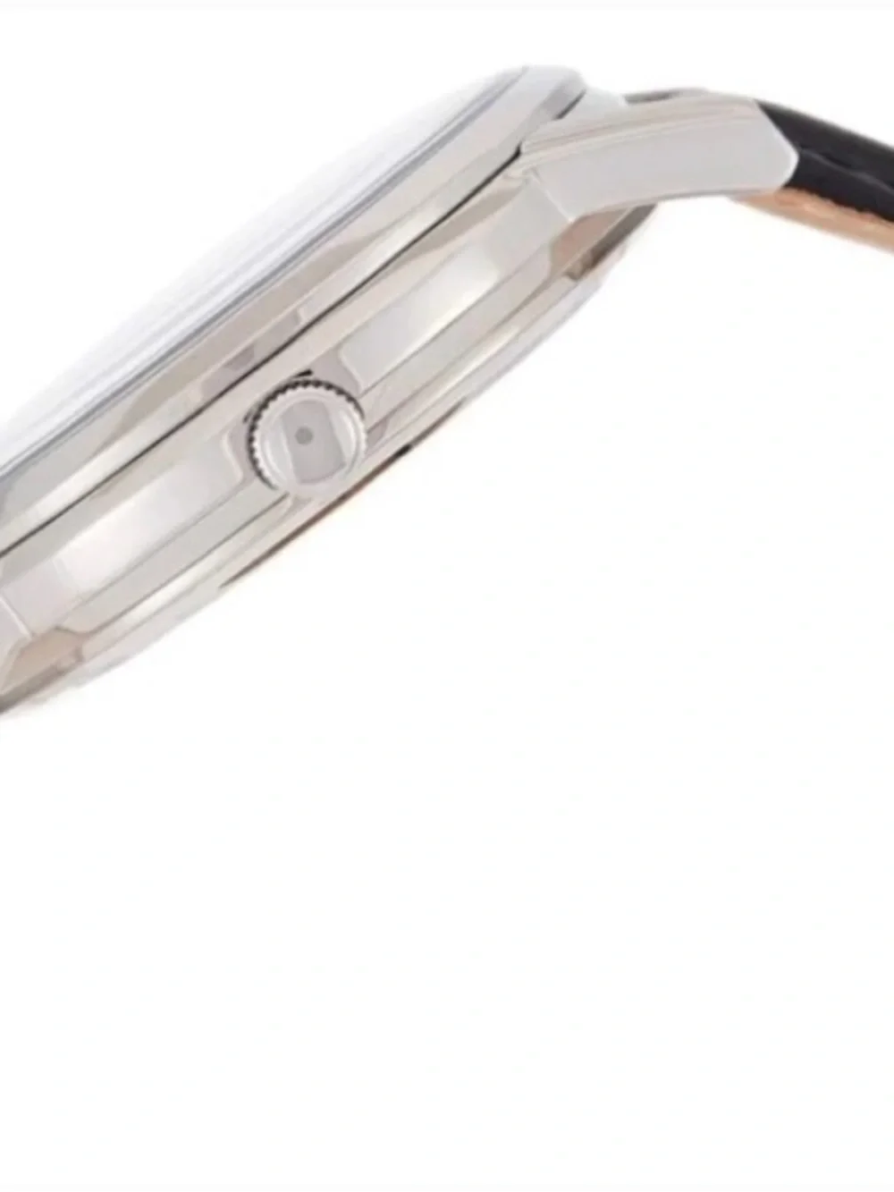 Citizen Silver Dial Watch with Blue Hands and Black Strap